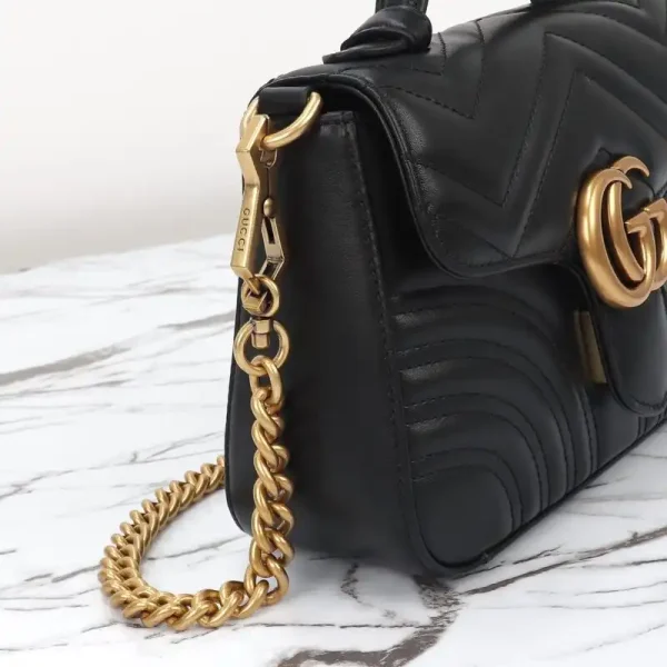 Gucci  GG Marmont Top Handle Black - Image 7