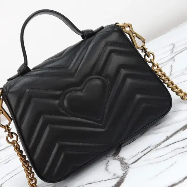 Gucci  GG Marmont Top Handle Black - Image 9