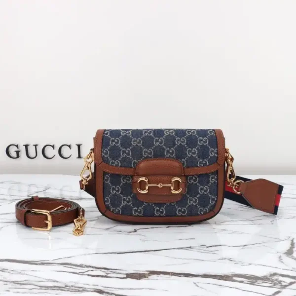 Gucci Horsebit 1955  Double G Mini Denim