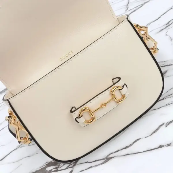 Gucci Horsebit 1955  Double G Mini White - Image 6