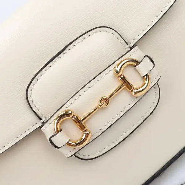 Gucci Horsebit 1955  Double G Mini White - Image 3
