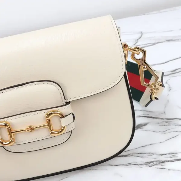 Gucci Horsebit 1955  Double G Mini White - Image 4