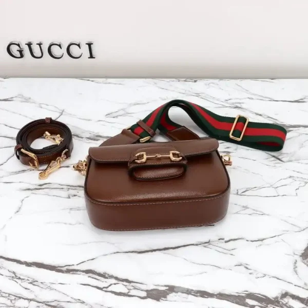 Gucci Horsebit 1955  Double G Mini Brown - Image 2