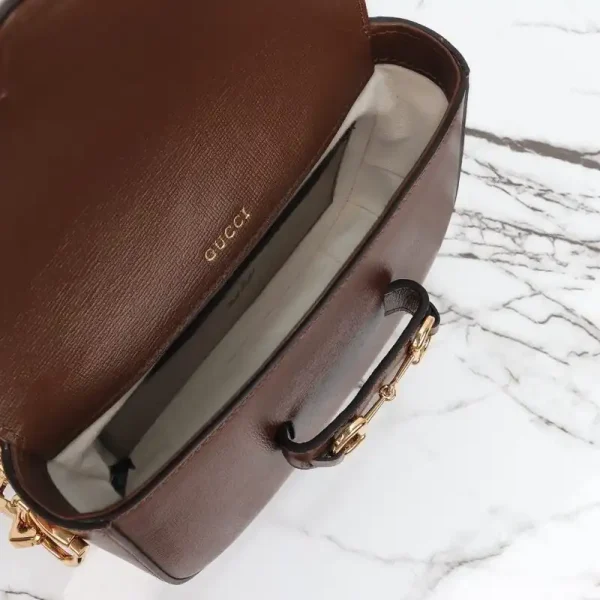 Gucci Horsebit 1955  Double G Mini Brown - Image 3