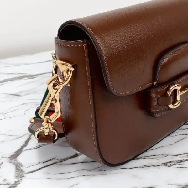 Gucci Horsebit 1955  Double G Mini Brown - Image 4