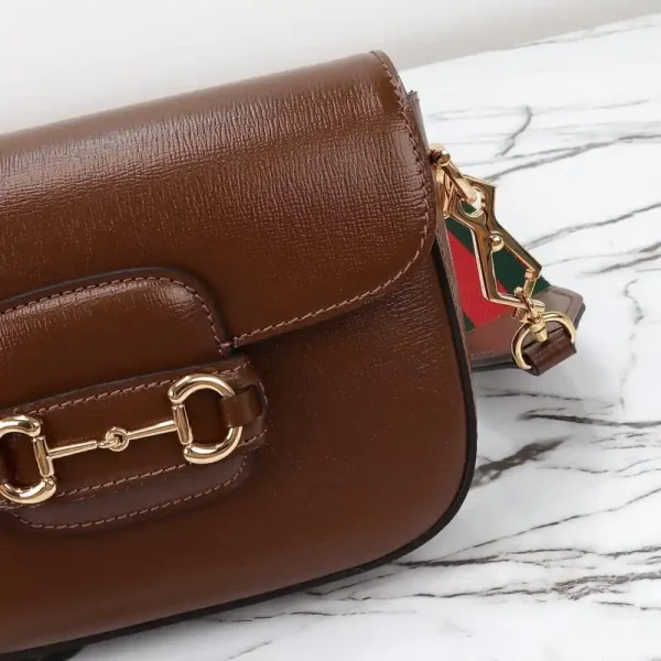 Gucci Horsebit 1955  Double G Mini Brown - Image 5