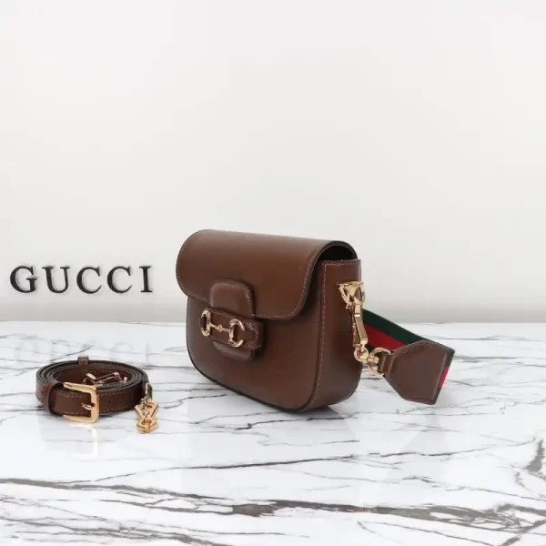 Gucci Horsebit 1955  Double G Mini Brown - Image 8