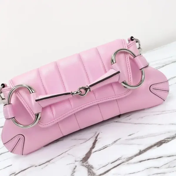 Gucci Horsebit Chain Shoulder Bag Pink - Image 3