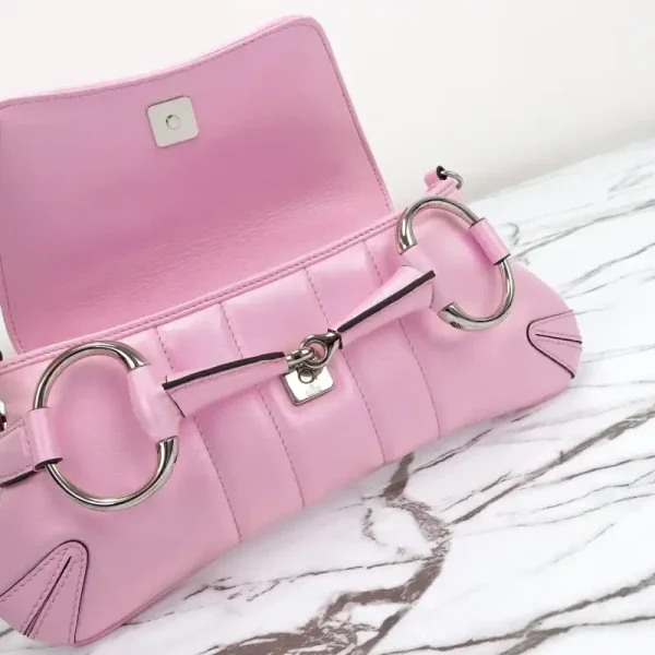 Gucci Horsebit Chain Shoulder Bag Pink - Image 7