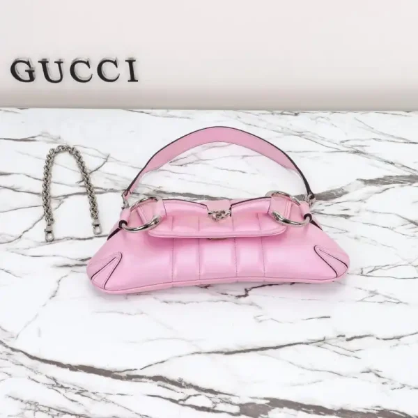 Gucci Horsebit Chain Shoulder Bag Pink - Image 4