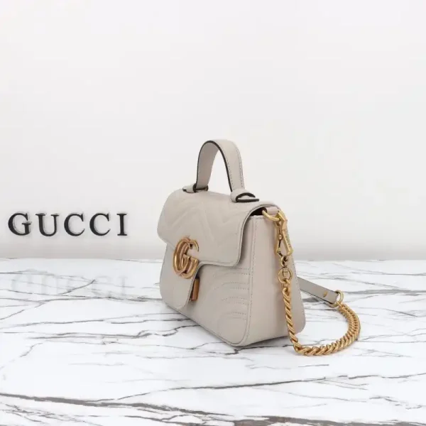 Gucci  GG Marmont Top Handle Beige - Image 2