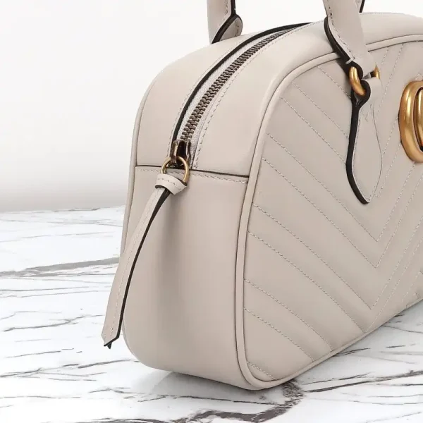 Gucci  Marmont Small Top Handle White - Image 7