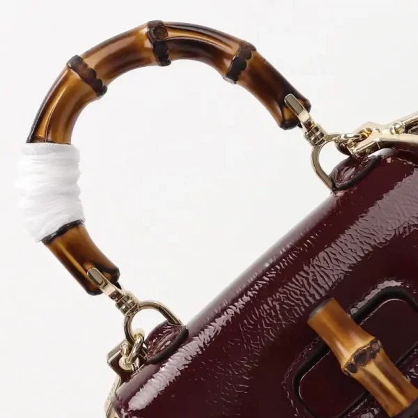 Gucci  Bamboo 1947 Patent Bordeaux - Image 2