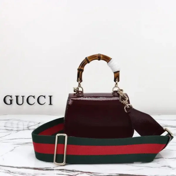 Gucci  Bamboo 1947 Patent Bordeaux - Image 7