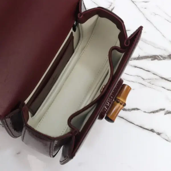 Gucci  Bamboo 1947 Patent Bordeaux - Image 10