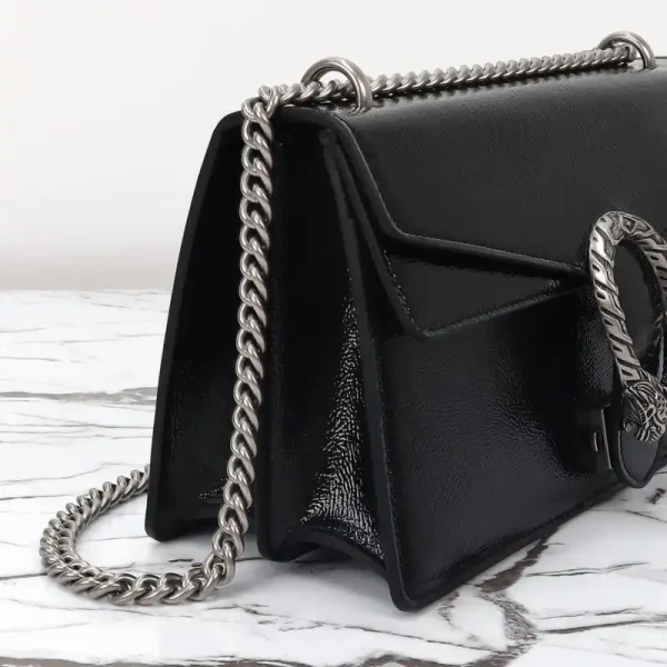 Gucci Dionysus Small Shoulder Bag Patent Black - Image 7