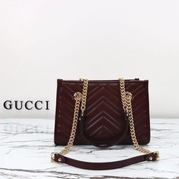 Gucci  GG Marmont Tote Bordeaux - Image 4