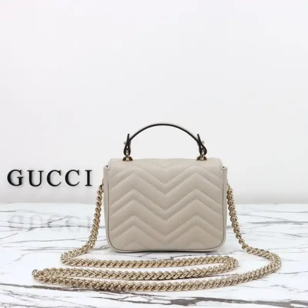 Gucci  Marmont Mini Top Handle Beige - Image 6