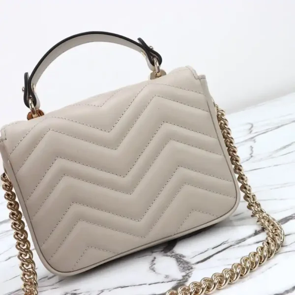 Gucci  Marmont Mini Top Handle Beige - Image 7