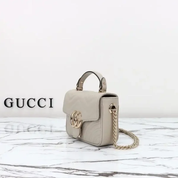 Gucci  Marmont Mini Top Handle Beige - Image 3