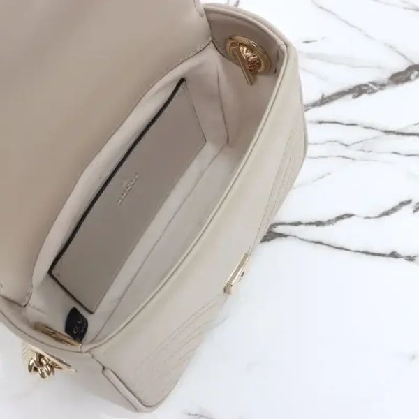 Gucci  Marmont Mini Top Handle Beige - Image 8