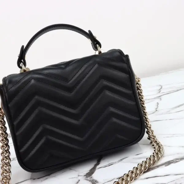 Gucci  Marmont Mini Top Handle Black - Image 4