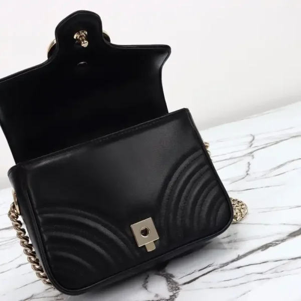 Gucci  Marmont Mini Top Handle Black - Image 6