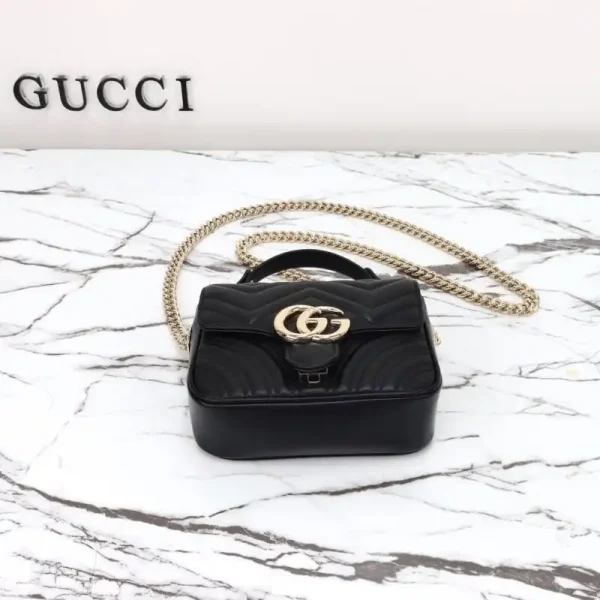 Gucci  Marmont Mini Top Handle Black - Image 7