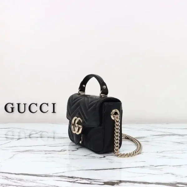 Gucci  Marmont Mini Top Handle Black - Image 8