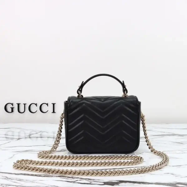 Gucci  Marmont Mini Top Handle Black - Image 5