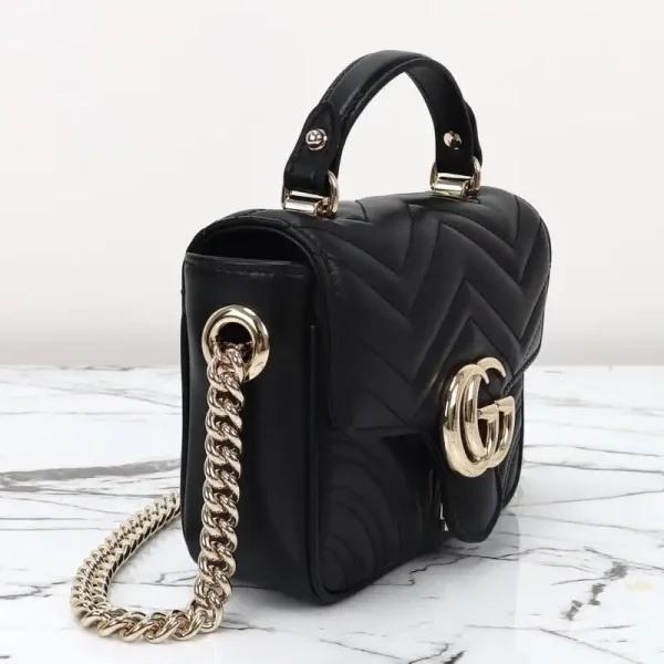 Gucci  Marmont Mini Top Handle Black - Image 9