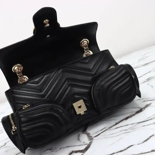Gucci Marmont 2.0 GG Shoulder Bag Black - Image 8