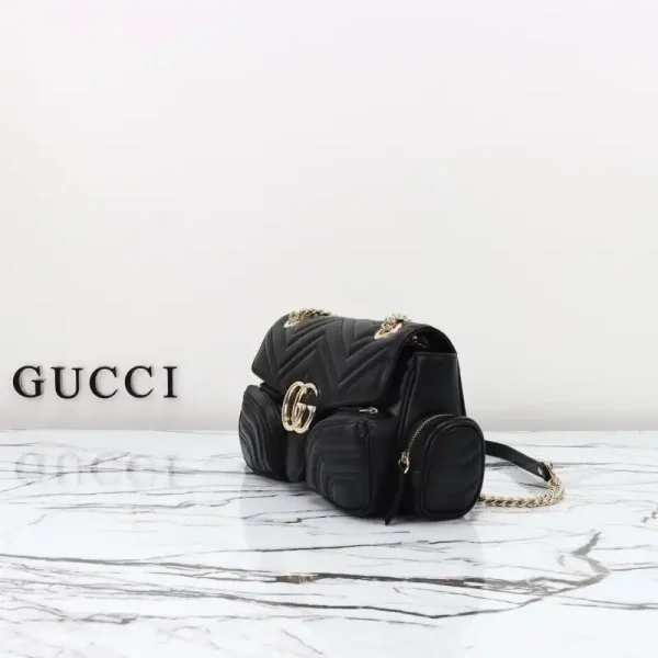Gucci Marmont 2.0 GG Shoulder Bag Black - Image 7