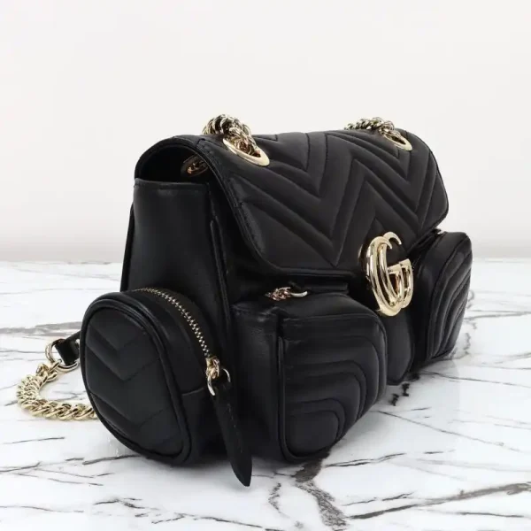 Gucci Marmont 2.0 GG Shoulder Bag Black - Image 4