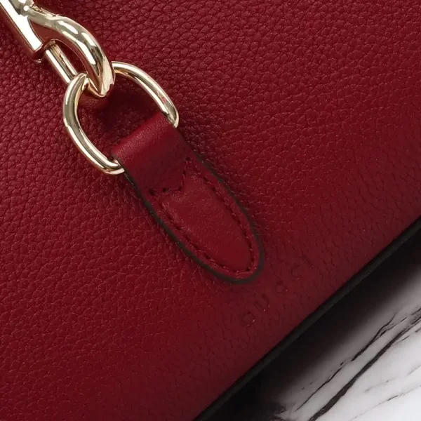 Gucci Jackie Tote  Hook Closure Red - Image 5