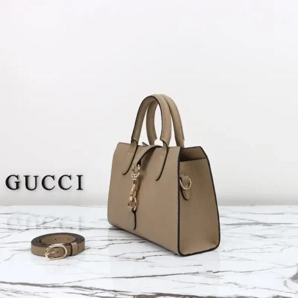 Gucci Jackie Tote  Hook Closure Beige - Image 7