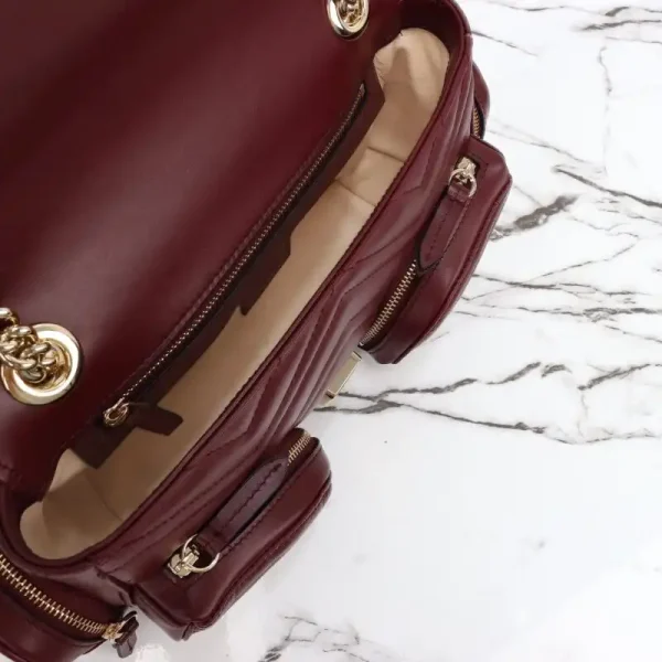 Gucci Marmont 2.0 GG Shoulder Bag  Bordeaux - Image 5