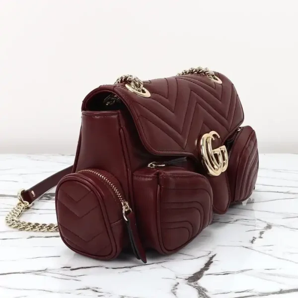 Gucci Marmont 2.0 GG Shoulder Bag  Bordeaux - Image 7