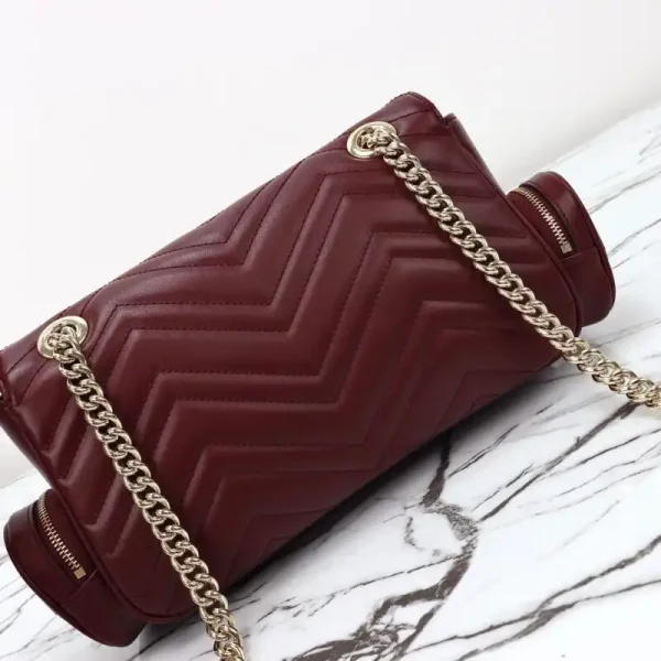 Gucci Marmont 2.0 GG Shoulder Bag  Bordeaux - Image 8
