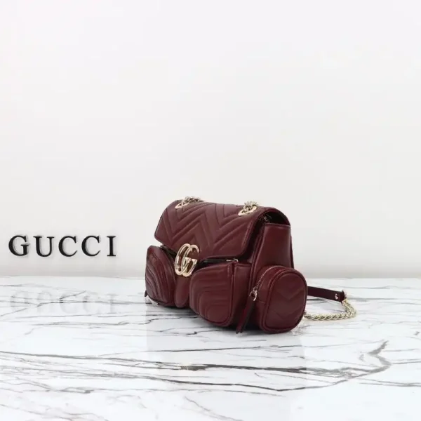 Gucci Marmont 2.0 GG Shoulder Bag  Bordeaux - Image 9