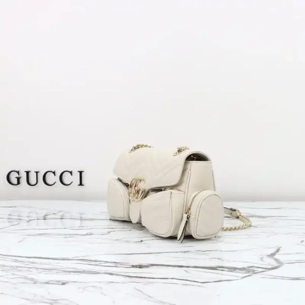 Gucci Marmont 2.0 GG Shoulder Bag White - Image 2