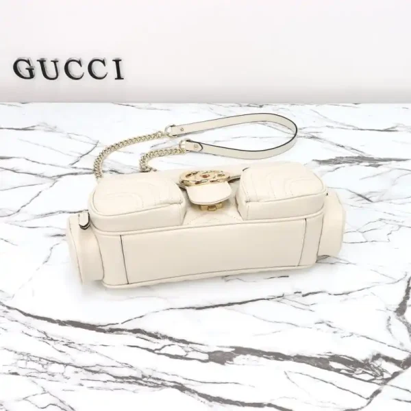 Gucci Marmont 2.0 GG Shoulder Bag White - Image 3