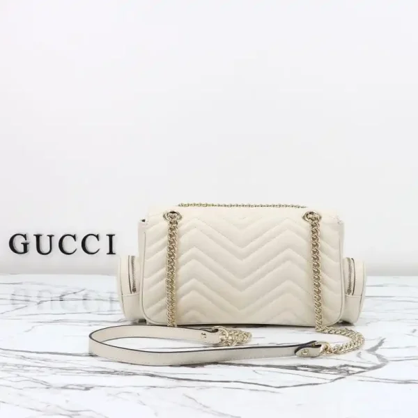 Gucci Marmont 2.0 GG Shoulder Bag White - Image 7