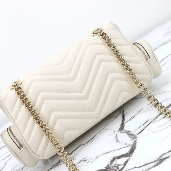 Gucci Marmont 2.0 GG Shoulder Bag White - Image 8