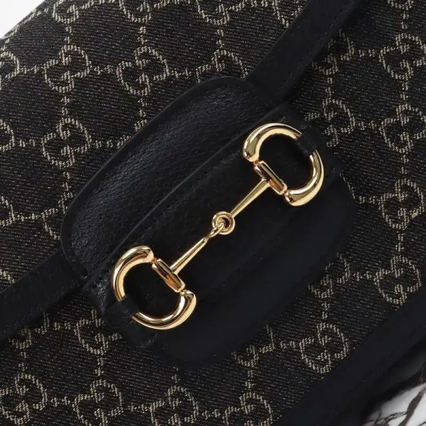Gucci  G 1955 Horsebit Black Denim - Image 10