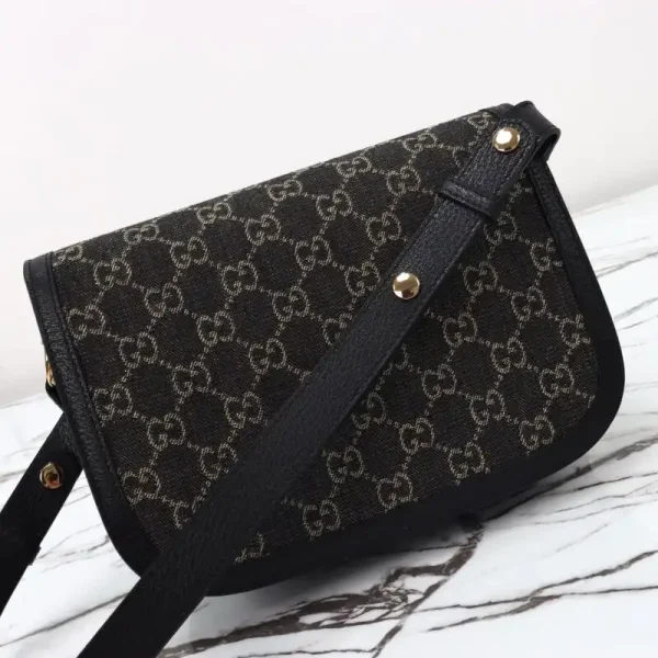 Gucci  G 1955 Horsebit Black Denim - Image 9