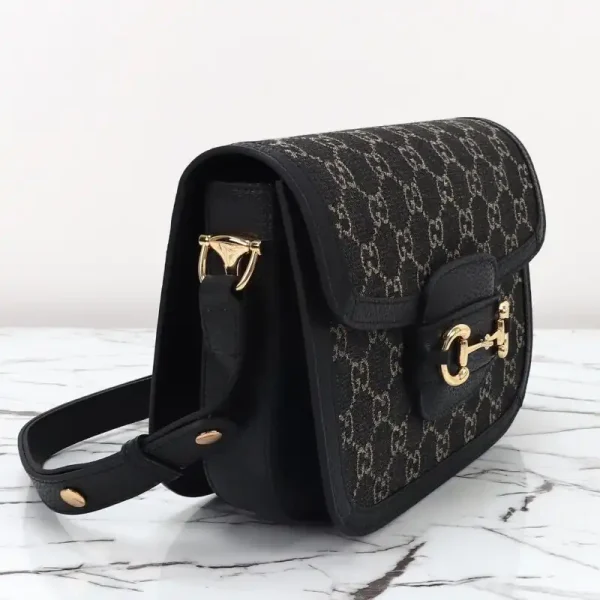 Gucci  G 1955 Horsebit Black Denim - Image 4