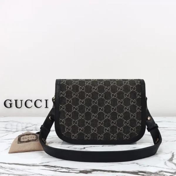 Gucci  G 1955 Horsebit Black Denim - Image 2