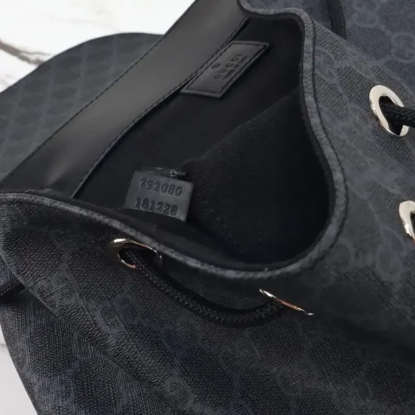 Gucci  GG Supreme Backpack Black - Image 4