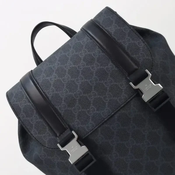 Gucci  GG Supreme Backpack Black - Image 5